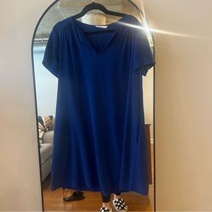 LUSH Royal Blue Swing Dress with Pockets